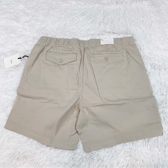 Onia NWT men XL Garment Dye E-waist chino Shorts in Stone elastic waist - Picture 11 of 13